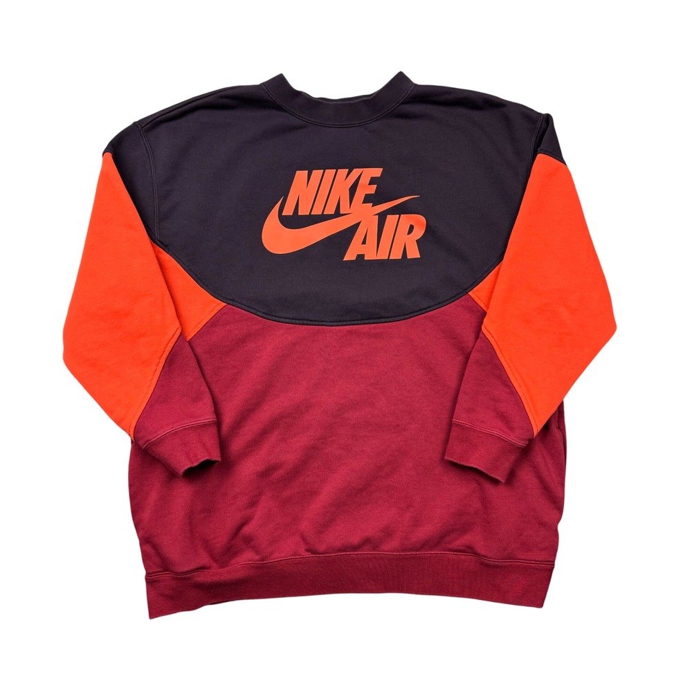Nike Air Crewneck Sweatshirt Women Medium Color Block Sportswear Workout Casual